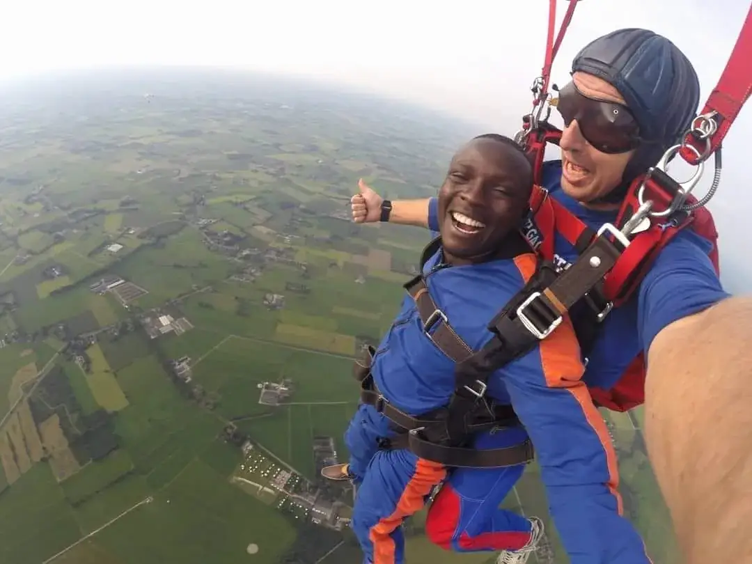 A skydiving experience while travelling